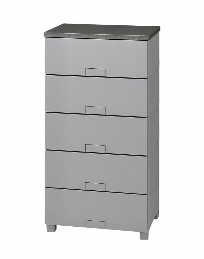 天馬 フィッツチェストフルフラット5505 5段（グレー） FCH-F5505GR Fitsチェスト [FCHF5505GR]