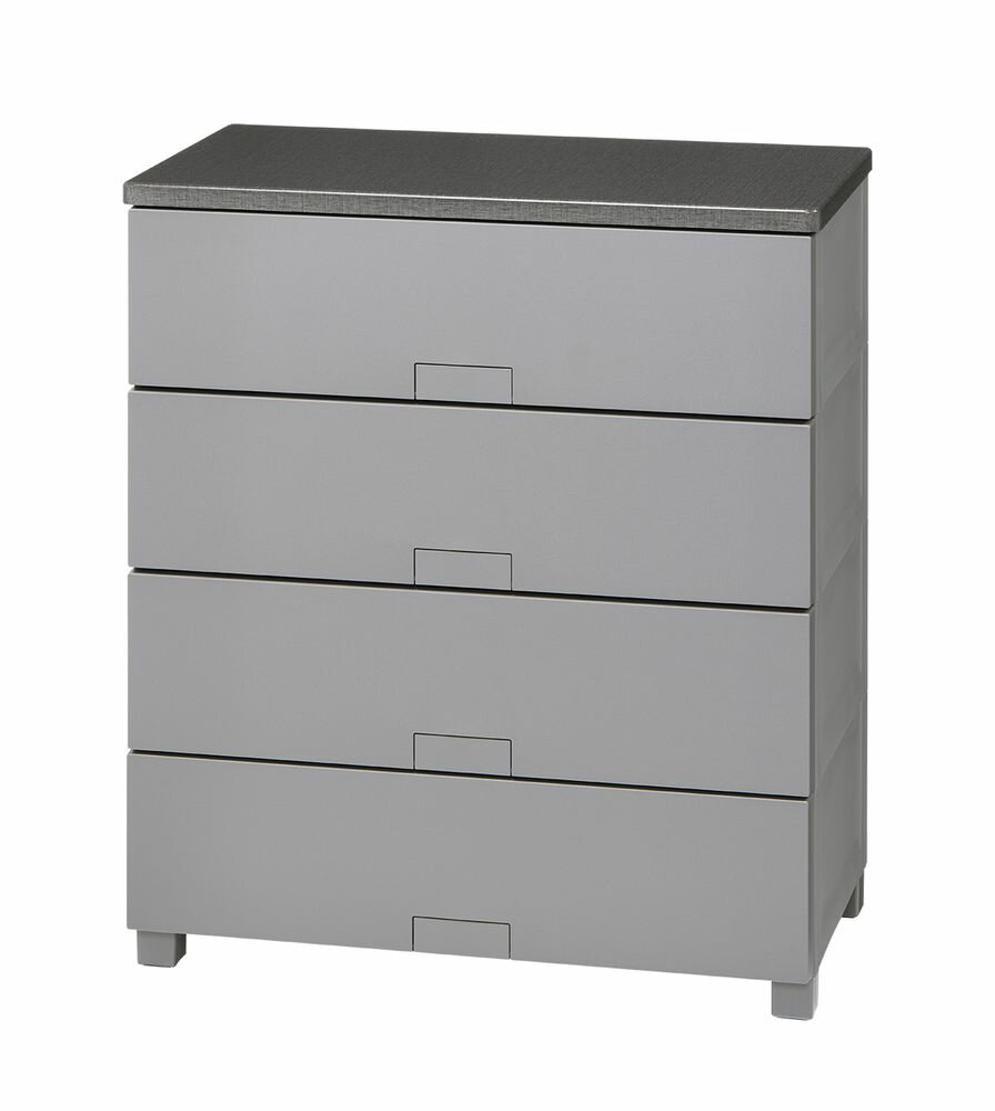 天馬 フィッツチェストフルフラット7504　4段（グレー） FCH-F7504GR Fitsチェスト [FCHF7504GR]