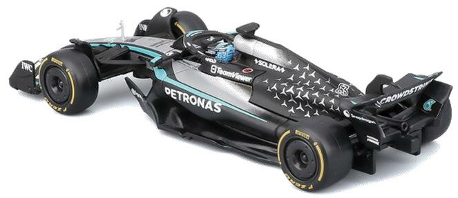 ブラゴ 1/43 メルセデス-AMG ペトロナス F1チーム W16(2025) オーストラリアGP No63 ドライバー付【BUR38238R】 ミニカー