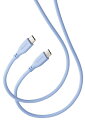 エレコム Type-Cケーブル USB C to C 2m PD 60W 断線しにくい シリコン素材 やわらかい(ゼニスブルー) MPA-CCSS20BU