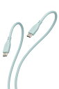 エレコム Type-Cケーブル USB C to C 2m PD 60W 断線しにくい シリコン素材 やわらかい(パールグリーン) MPA-CCSS20GN