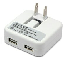 ルートアール 3.4A高出力 2ポートUSB充電器(A to Type-C二股ケーブル付属 17W ホワ...