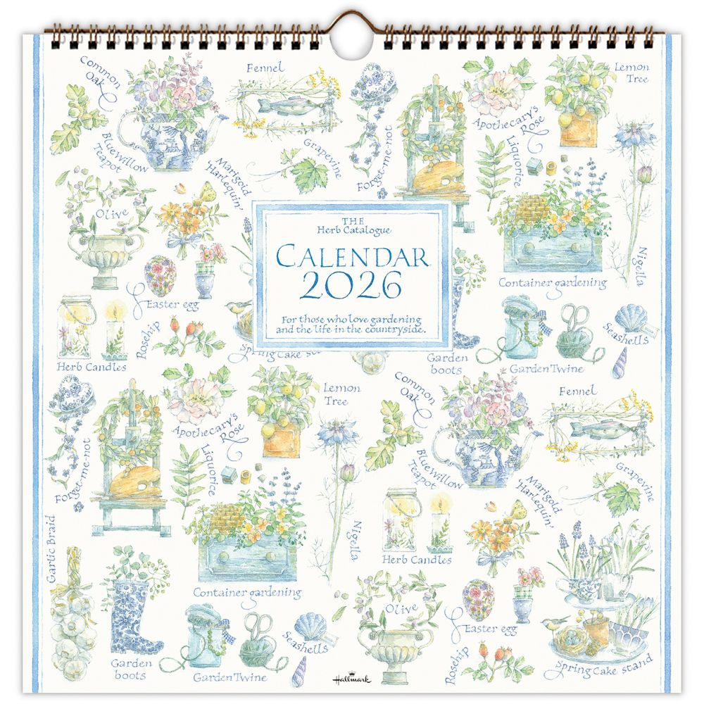 日本ホールマーク 2026年 ハーブカタログ 壁掛けリングカレンダー（大） 845315