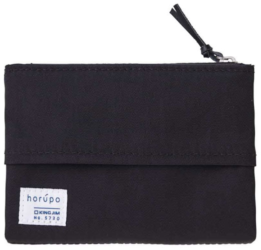 Pouch - キングジム ごみ箱ポーチ　二つ折りサイズ（黒） 5730クロ KING JIM　horupo（ホルポ） [5730クロ]