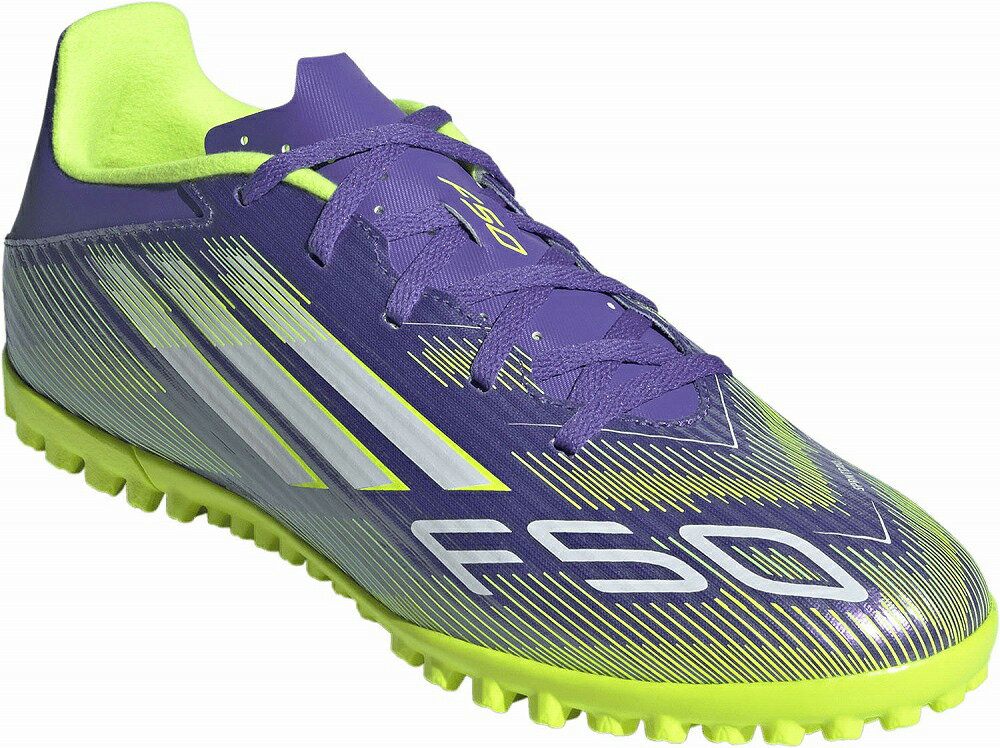 アディダス メンズ サッカー トレーニングシューズ F50クラブ ターフ用（パープルラッシュ/フットウェアホワイト/ルシッドレモン・サイズ：25.5cm） ADJ-JI0026-255