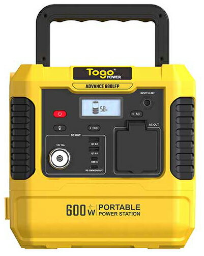 Togopower ポータブル電源 605Wh ACコンセント1口 USB-C出力搭載 AD680LFP ADVANCEPLUSシリーズ [AD680..