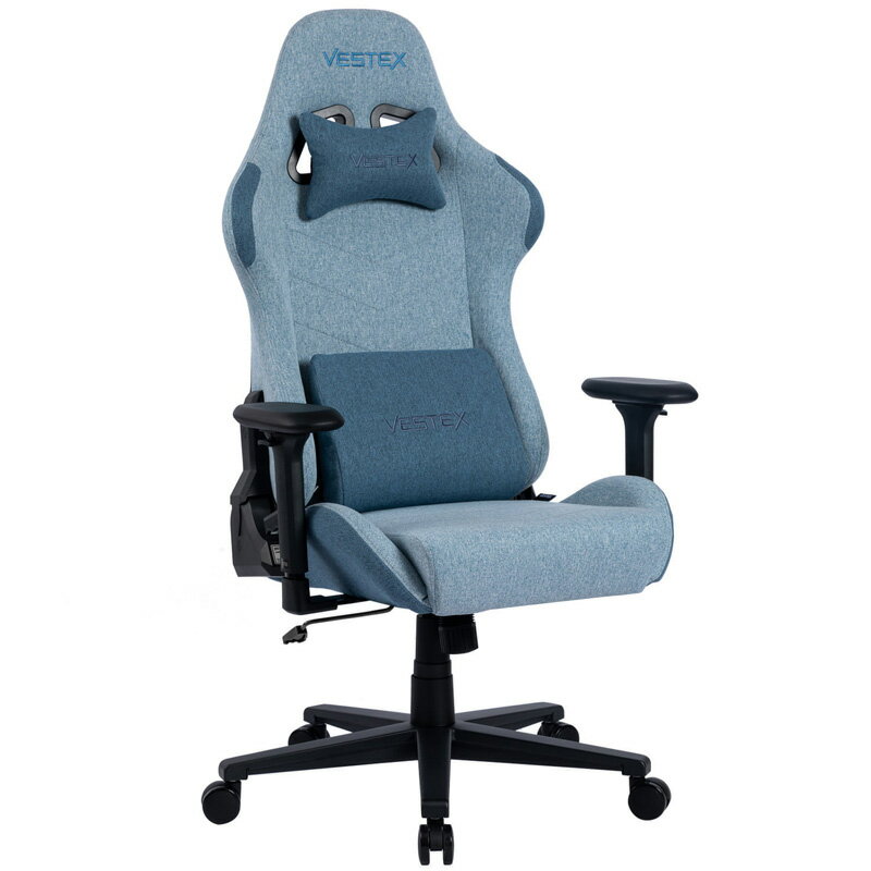 VESTEX(ベステックス) ゲーミングチェア S1シリーズ カラーファブリックモデル フットレストなし（ブルー） VES-S1BL