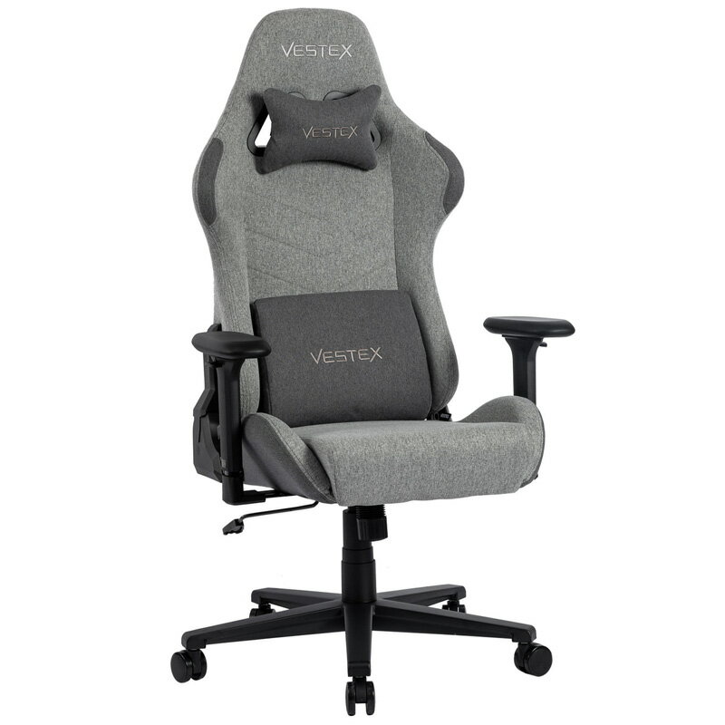 VESTEX(ベステックス) ゲーミングチェア S1シリーズ カラーファブリックモデル フットレストなし（グレ..