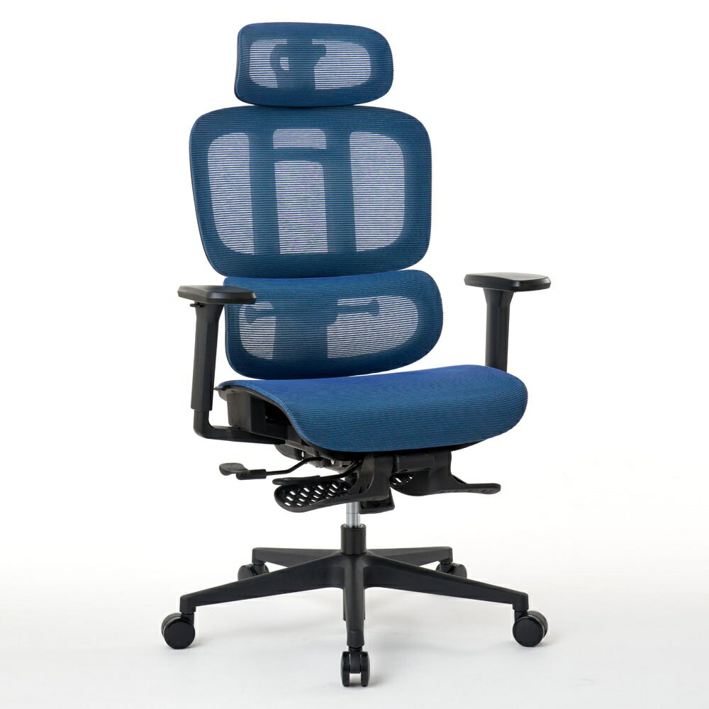 ROOMWORKS(ルームワークス) オフィスチェア M5シリーズ 多機能フルメッシュワークチェア（ブルー） RM5..