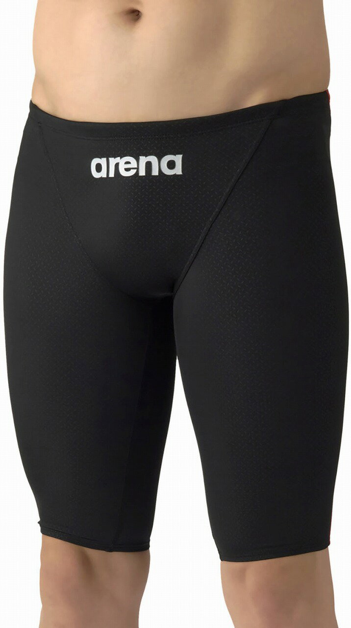 Swimming - アリーナ レーシングスパッツ(ハーフレッグ)（ブラック×レッド・サイズ：O） DS-AS6SRC23M-BKRD-O arena