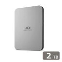 LaCie（ラシー） LaCie 外付け HDD 2TB ポータブル Mobile Drive USB3.2 USB Type-C×1 3年保証 Toolkit付属 【 Windows Mac iPad 】対応（ムーン シルバー） STLP2000400