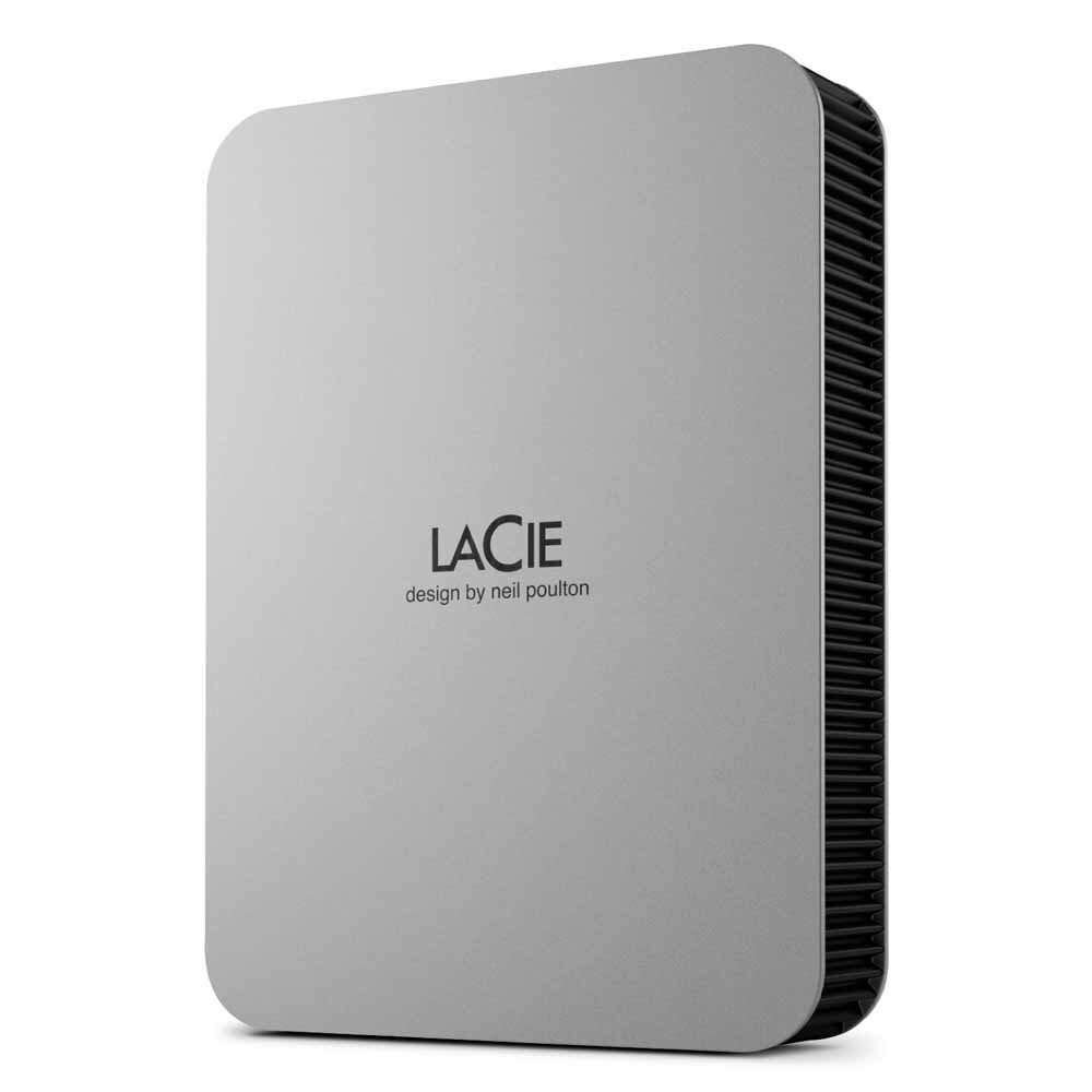 LaCie（ラシー） LaCie 外付け HDD 4TB ポータブル Mobile Drive USB3.2 USB Type-C×1 3年保証 Toolkit付属 対応（ムーン・シルバー） STLP4000400