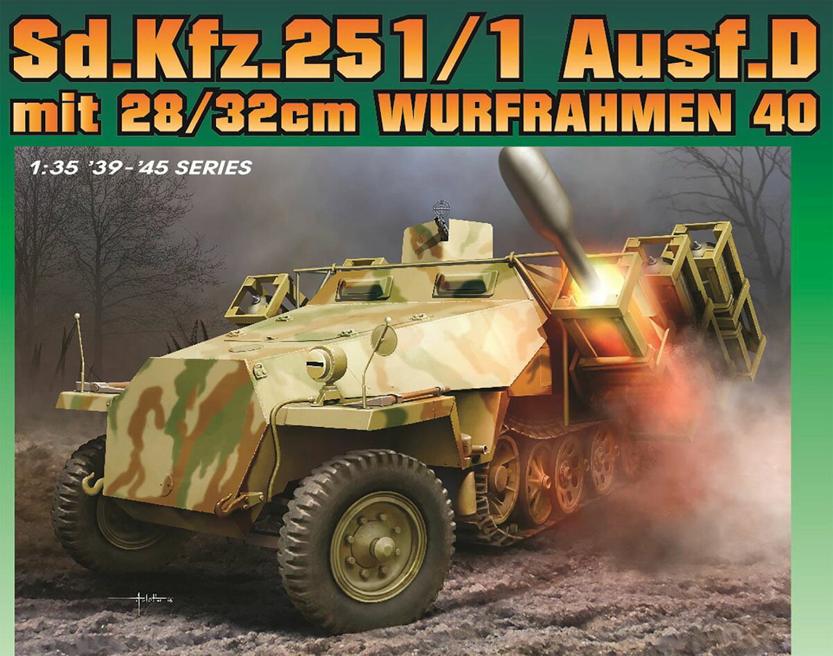 ドラゴンモデル 1/35 WW.II ドイツ軍 Sd.Kfz.251 Ausf.D ヴルフラーメン40搭載型 EZトラック/フィギュア付属【DR6861EZ】 プラモデル