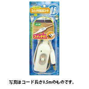ELPA スイッチ付延長コード（1個口 3.0m） W-S1030B(W) [WS1030BW]