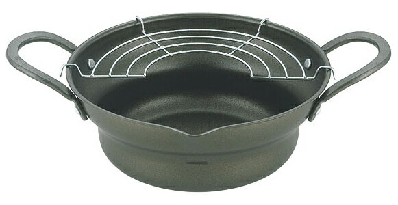 タマハシ 【IH対応】広口揚げ鍋アミ付　20cm EN-W20W 縁 [ENW20Wタマハシ]