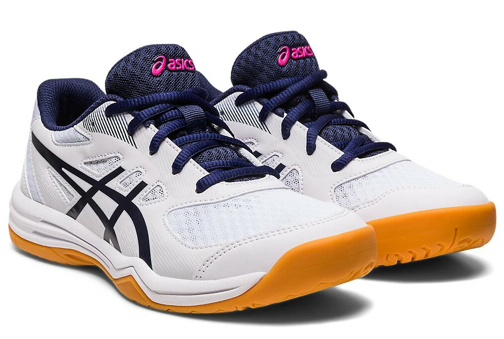 1074A039-103-23.0 アシックス ジュニア　バレーボールシューズUPCOURT 5 GS（WHITE/PEACOAT・サイズ：23.0cm） asics　STANDARD　アップコート 5