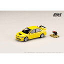 ホビージャパン 1/64 三菱ランサー GSR EVOLUTION 8 エンジンディスプレイモデル付き（イエローソリッド）【HJ643054Y】 ミニカー