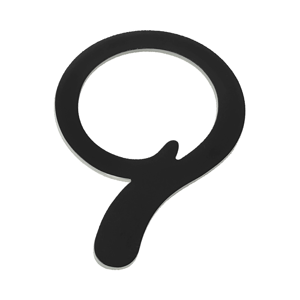 ラスタバナナ マグネットステッカー ねこのしっぽ（クロ） RMAGR02KUR