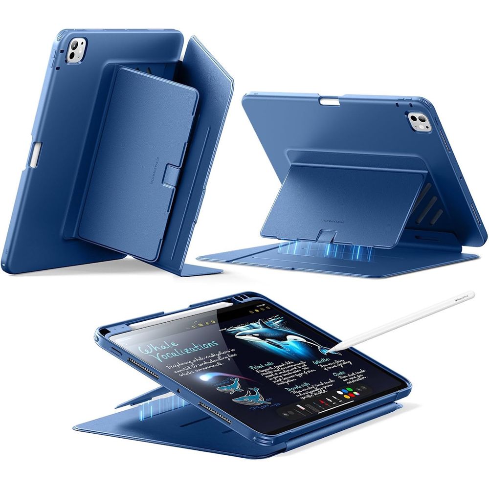 ESR Flipマグネットケース ペンシルホルダー搭載 iPad Pro 11インチ M5/M4対応（Navy Blue） 1B21600202
