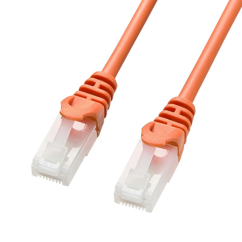 サンワサプライ ツメ折れ防止CAT5eLANケーブル（20m・オレンジ） LA-Y5TS-20D