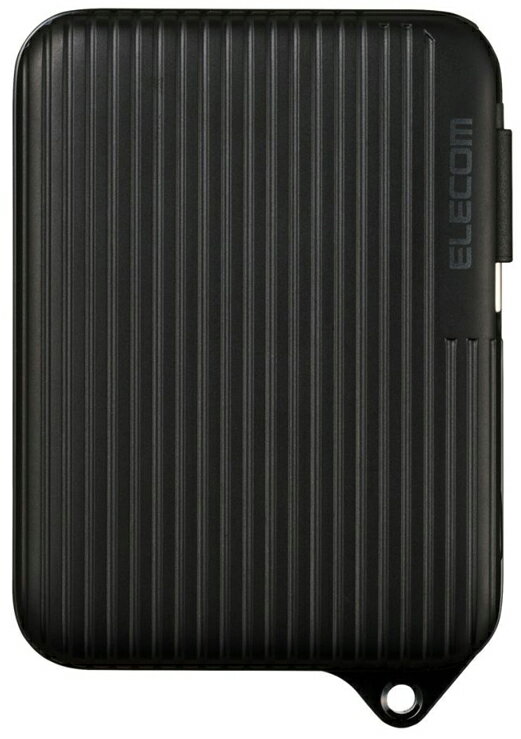 エレコム モバイルバッテリー 10000mAh 巻取り式USB-Cケーブル一体型 30W PD/PPS対応 USB-C/USB-Aポート パススルー PSE適合 機内持込可 【iPhone/Android/Switch対応 ストラップ付】（ブラック） 【iPhone/Android/Switch対応 ストラップ付】 DE-C79-10000BK