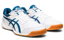 1073A056-100-26.5 アシックス 卓球シューズ ATTACK HYPERBEAT 4(WHITE/MAKO BLUE・サイズ:26.5cm) as...