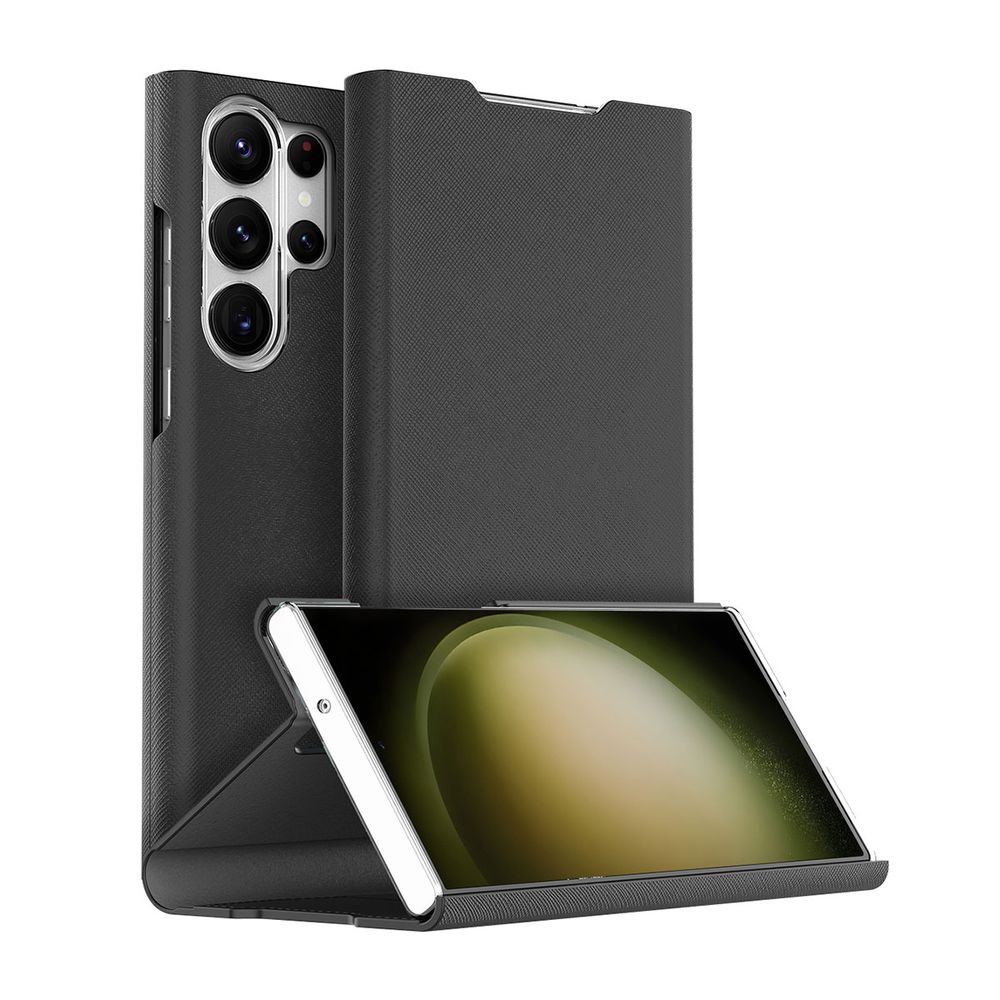 Rakuten - araree Galaxy S23 Ultra(SC-52D/SCG20)用 Bonnet Stand 手帳型ケース（ブラック） AR25104S23U