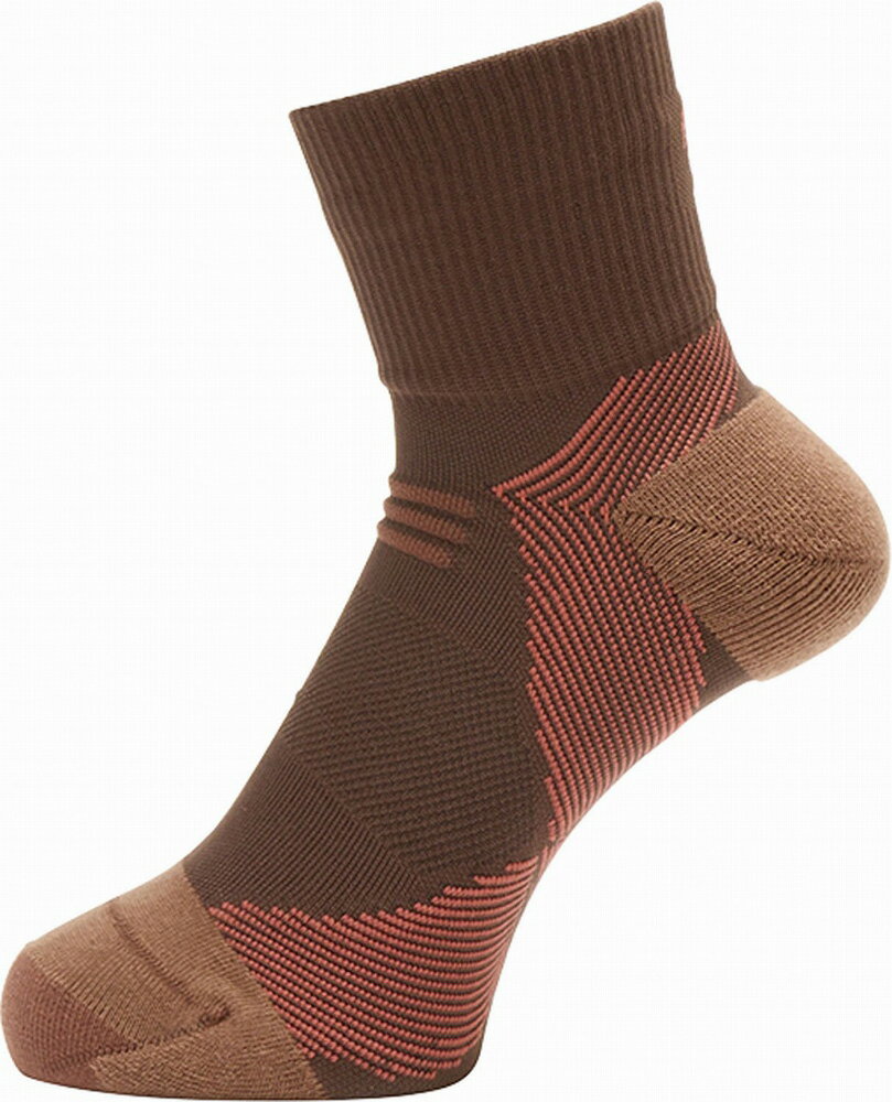 C3fit(シースリーフィット) ユニセックス アーチサポート クォーターソックス（チークブラウン・サイズ：2） GW-GC23301-TW-2 Goldwin