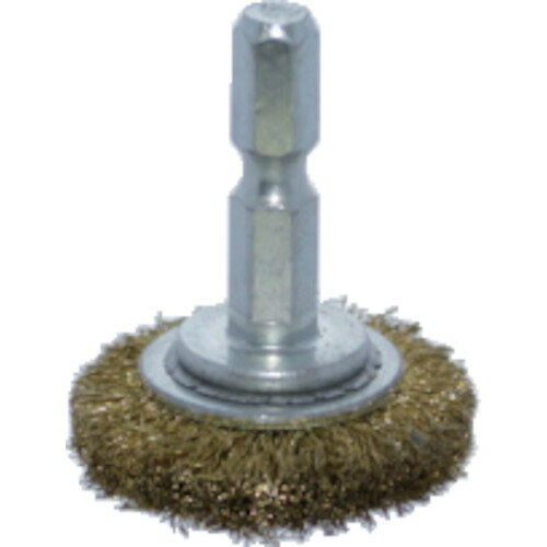 トラスコ中山 軸付ホイールブラシ φ32×軸6.35 真鍮線 線径0.15 TB-6204-60