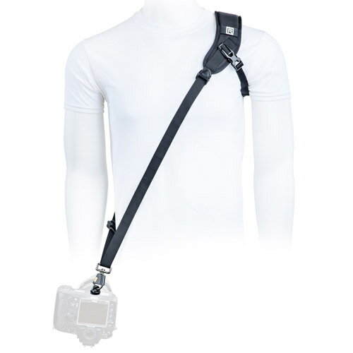 【返品種別A】□「返品種別」について詳しくはこちら□2025年12月 発売◆BLACKRAPID独自の速写ストラップシステム カメラをカラビナで吊り下げ、取付部のリングがストラップに沿って自在に動くことにより、シャッターチャンスに一瞬でカメラを胸元まで引き上げすばやく撮影体勢に移れるブラックラピッド速写ストラップ。パッドは人間工学に基づいた、肩のラインにフィットする非対称のデザインです。◆より快適な多層構造パッド パッドの素材には通気性に優れたナイロンモノメッシュ、柔軟な曲面TPEフォーム、そして柔らかなポリエステルエアメッシュからなる多層構造を採用。荷重を分散させるだけでなく、汗をかきやすい季節や過酷な撮影環境下でも肌を涼しく快適な状態に保ちます。◆より快適な多層構造パッド パッドはより広い背面形状を持つことで、カメラの重量を分散し広範囲で受け止めます。肩への圧力を均一にし、長時間の撮影における疲労を抑えます。◆安全性の高いカメラ接続機構 ネジを回して確実にロックするカラビナ「CR-3」と、三脚ネジ穴へ強固に接続するパーツ「FR-5」によるブラックラピッド特許のコネクションシステムが、カメラをストラップにしっかりと確実に保持します。さらに、カラビナの予期せぬ開閉を防ぐとともに、カメラへの接触キズを抑えるロックスターII（カラビナカバー）を標準装備。安全性の高いカメラ接続機構を実現しています。◆さらなる安全対策 コネクションシステムによる確実な保持に加え、さらなる安全対策として、ストラップ付け根のリング金具とカメラをつなぐ「セーフティテザーII」を標準装備。予期せぬトラブルで万一カラビナが外れてもカメラの脱落を防ぎます。◆アンダーアームストラップ 歩行時や動きの激しいシーンでもパッドのズレを最小限に抑えるアンダーアームストラップを装備。機材を安定して保持することを可能にし、不要な場合には簡単に取り外すことができる補助ストラップです。◆カメラの動きを抑えるバンパー 肩から提げたとき、前後2箇所にあるバンパー（ストッパー）の位置を調節することで、カメラの可動域を制限し、歩行時にカメラが大きく揺れるのを抑えることができます。バンパーにはスプリング式カムロックを備えているので、瞬時にロックを解放して素早く撮影体制に移ることが可能です。◆持ち運びに便利な付属メッシュポーチ ストラップを使用しない時には、付属のメッシュポーチにコンパクトに収納できます。メッシュ素材を採用しているため、外からでも中身が一目で分かりやすく、必要な時にすぐに取り出せます。軽量でかさばらないため、バッグの中に入れても場所を取らず、持ち運びにも便利です。■　仕　様　■ストラップ最大長：167cmパッド素材：ナイロンモノメッシュ、TPEフォーム、ポリエステルストラップ幅及び材質：幅25mm ナイロンウエビングストラップ重量：約190g付属品：スイベルロック式カラビナ、ロックスターII、ファステンR（FR-5）II、セーフティテザーII、アンダーアームスタビライザー、メッシュポーチ[スポツXエクストラコンフト]ブラックラピッドカメラ＞デジカメアクセサリー＞ストラップ＞ショルダーストラップ