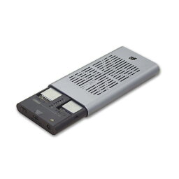 ラトックシステム USB3.2 Gen2x2 M.2 SSDケース（クローン機能搭載・NVMe 2台用） RS-ECM2-U32C