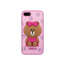 LINE FRIENDS iPhone SE(第3/2世代)/8/7用 SILICON CASE(チョコ) KCL-CHO001