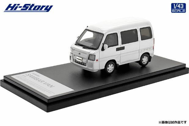 ハイストーリー 1/43 SUBARU SAMBAR VAN Dias (2011) フロストホワイト【HS410WH】 ミニカー