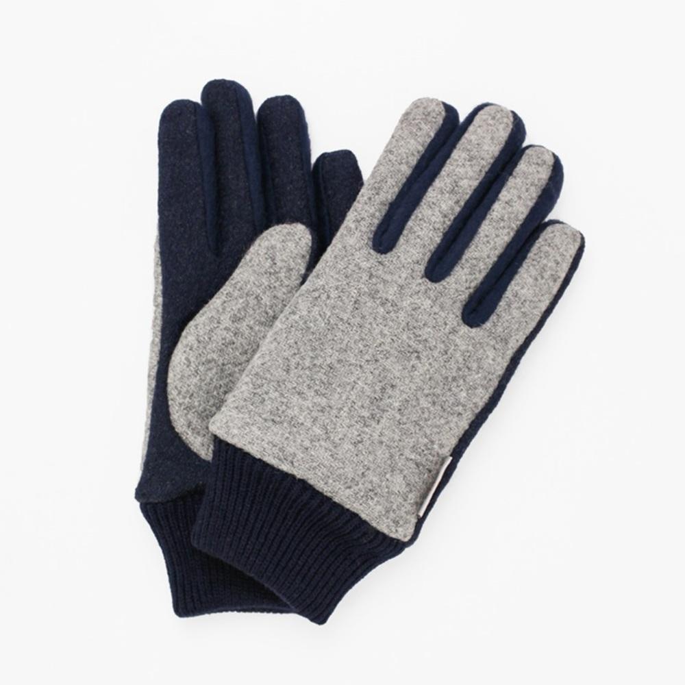 KURODA(クロダ) MEN Harris Tweed コンビグローブ タッチパネル対応（グレー2） BL70012M8-1A-2F