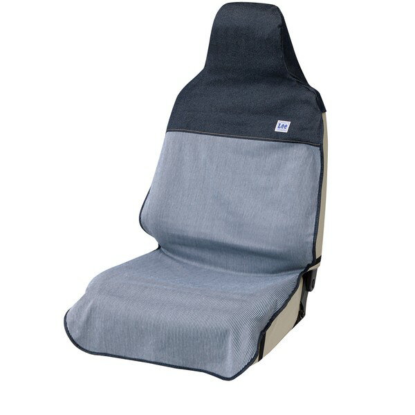 BONFORM シートカバー Leeヒッコリー エプロンタイプ 前席用 1枚(ブルー) 4101-10BL