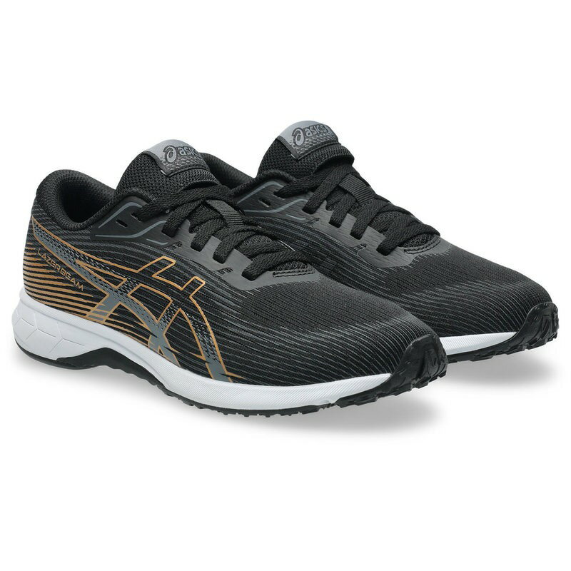 アシックス キッズ・ジュニア用 スニーカー LAZERBEAM RK（ブラック×ゴールド・サイズ：25.0cm） 1154A222-001-25.0 asics(4.0)
