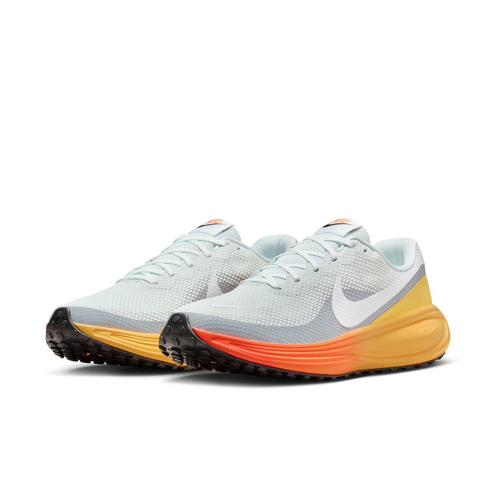 NIKE - ナイキ メンズ ロード ランニングシューズ レボリューション8(ホワイト/オレンジ・サイズ：26.0cm) HJ9198-104-26.0