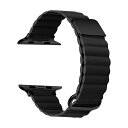 GAACAL(ガーカル) Apple Watch 1-8/SE1-2 【38/40/41mm】 マグネット式PUレザーバンド(ブラック) W00186BKA(2)