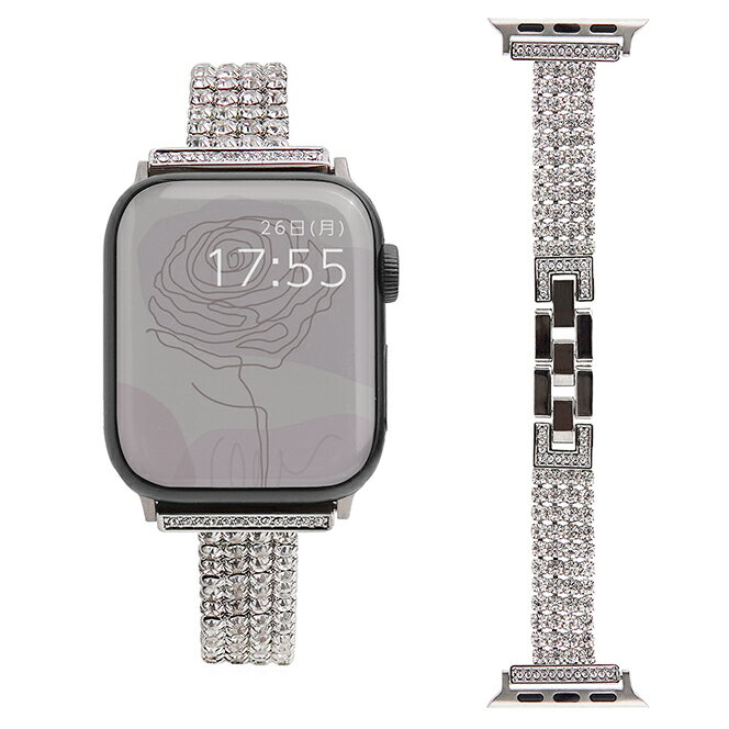 GAACAL(ガーカル) Apple Watch 1-8/SE1-2/ULTRA 【42/44/45/49mm】 メタルバンド(シルバー) W00133SB