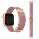 GAACAL（ガーカル） Apple Watch 1-8/SE1-2/ULTRA 【42/44/45/49mm】 マグネット式PUレザーバンド（アッシュローズ） W00186MB