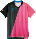 TSP-031466-0300-S ヴィクタス 卓球 ユニセックス ゲームシャツ V-GS053（ピンク・サイズ：S） VICTAS