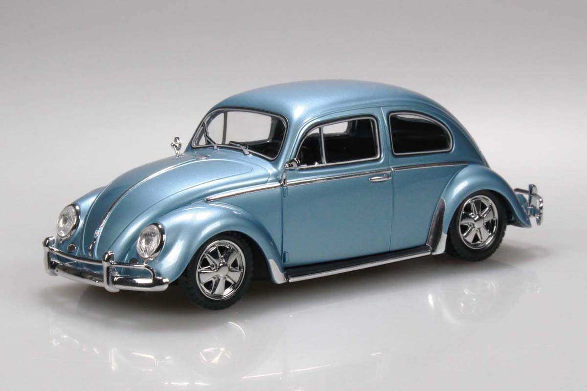 アオシマ 1/32 楽プラ スナップキット No.20CU-SS フォルクスワーゲン ビートル カスタム(ストラトシルバー) プラモデル