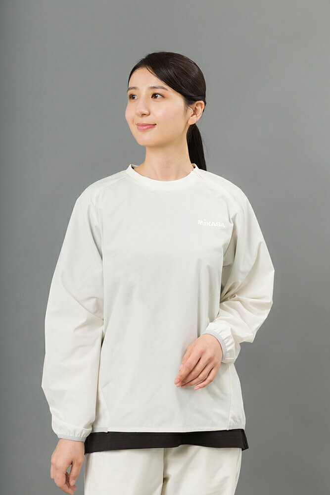 ミカサ 長袖ピステ（オフホワイト・サイズ：XXL） 2611-OW-XXL