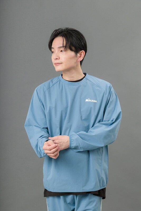 ミカサ 長袖ピステ（ブルー・サイズ：XL） 2611-BL-XL