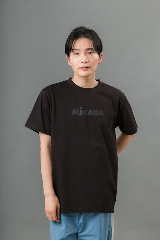 乐天商城 - ミカサ 半袖Tシャツ（ブラック・サイズ：L） 2600-BK-L