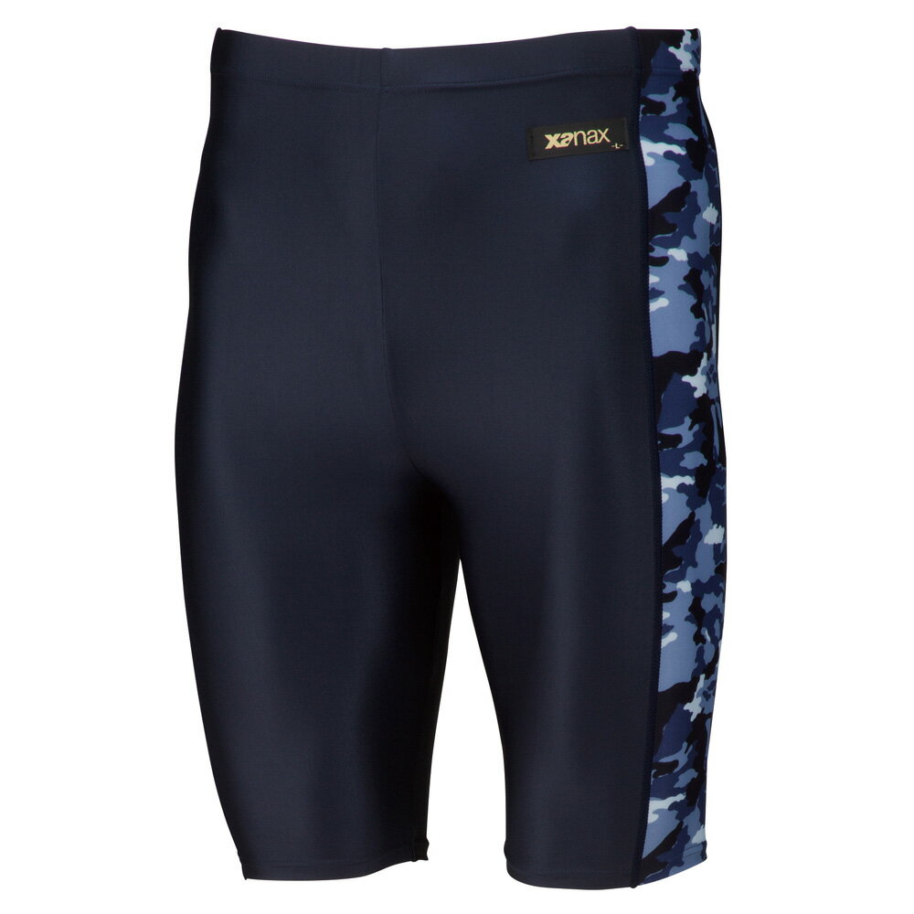 ザナックス 迷彩柄 ハーフスパッツ（D.ネイビー・サイズ：O） BUS-SP309-52-O