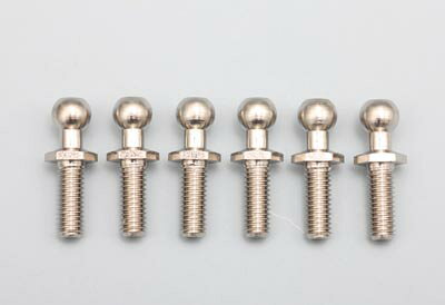 Parts - ヨコモ ロッドエンドボール L サイズ (6個入) 全長 14.8mm/ネジ部 8.0mm【ZC-206LHA】 ラジコンパーツ