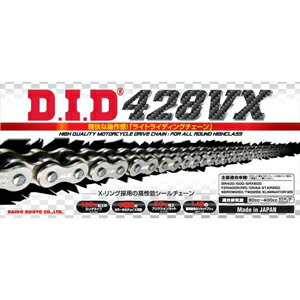 DID バイク用チェーン カシメタイプ （カラー：シルバー / リンク数：140） 428VX-140ZB-S＆S
