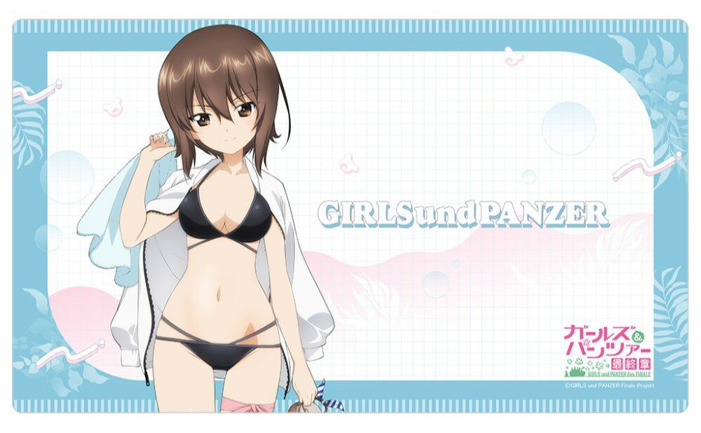 Key-th 「ガールズ＆パンツァー 最終章」描き下ろしラバーマット（西住まほ/リゾート水着）