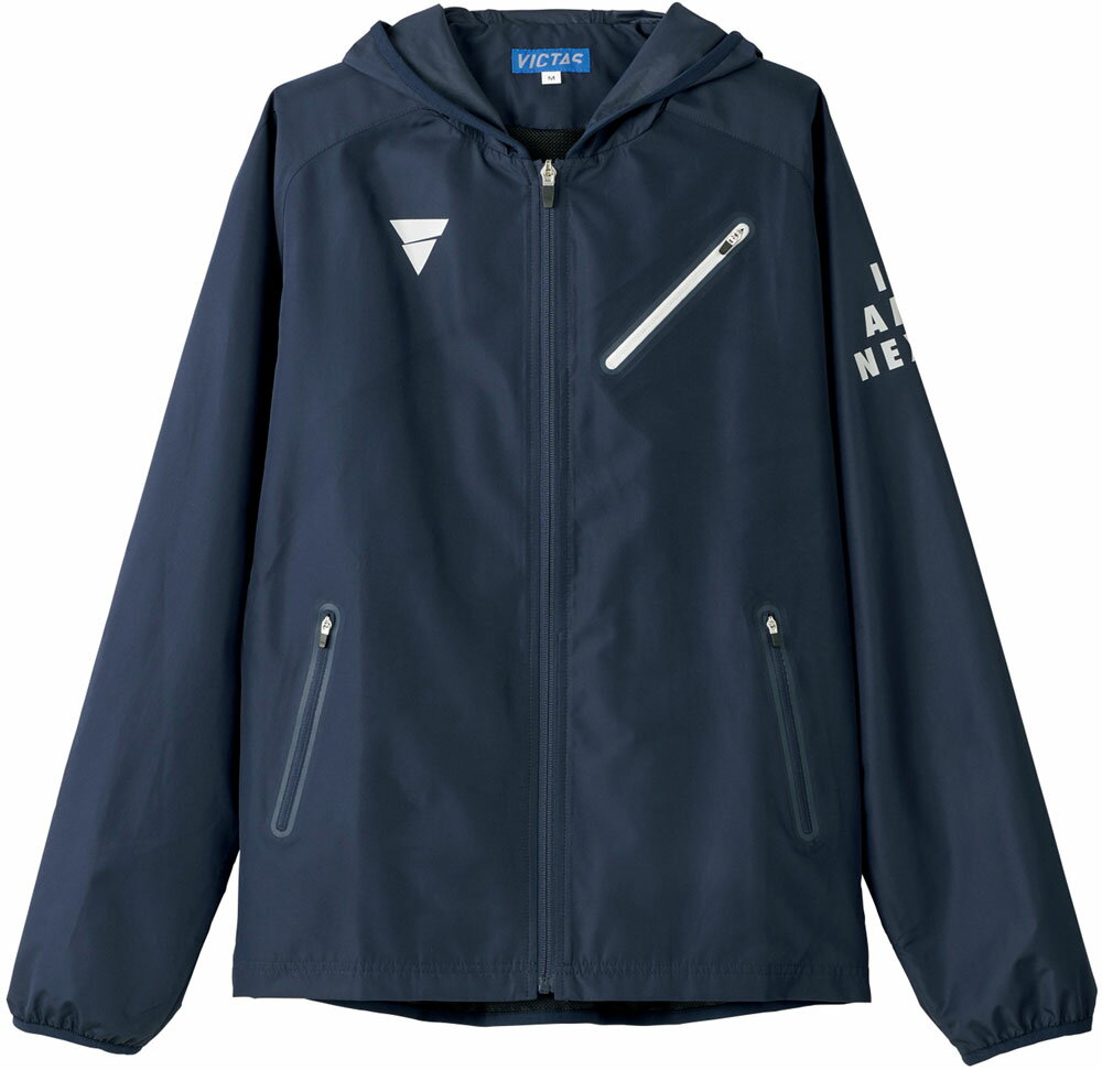 TSP-033165-6000-2XS ヴィクタス 卓球 ユニセックス ウィンドブレーカージャケット V-BJ922(ネイビー・サイズ:2XS) VICTAS